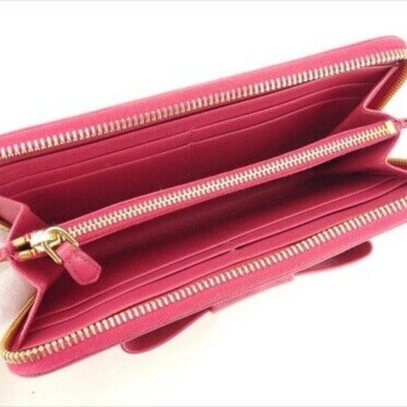 Prada Long Wallet Pink leather Woman Authentic Used - Picture 3 of 8